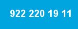 922 220 19 11 922 220 19 11
